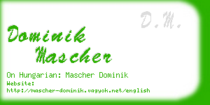 dominik mascher business card